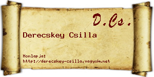 Derecskey Csilla névjegykártya