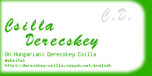 csilla derecskey business card